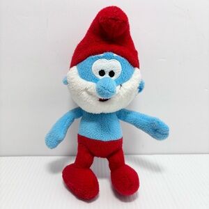 Papa Smurf 9" Plush The Smurfs Blue Red White